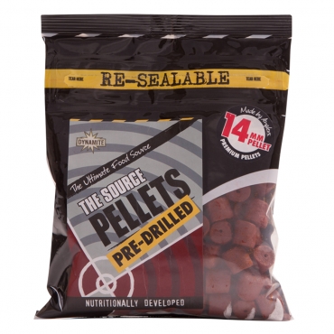 Dynamite Baits Source Pellets - 14mm Pre-Drilled - 350g
